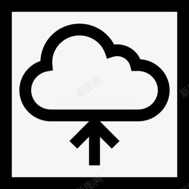 云活动向上箭头联机图标