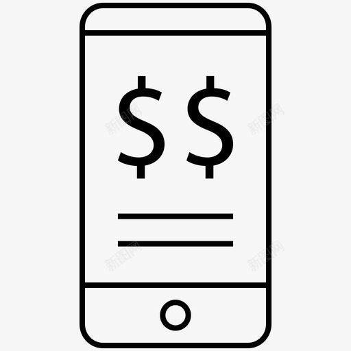 手机银行商业设备svg_新图网 https://ixintu.com 手机 银行 商业 金融 设备 货币