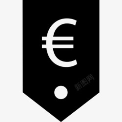 硬质标签欧元价格标签在线货币高清图片