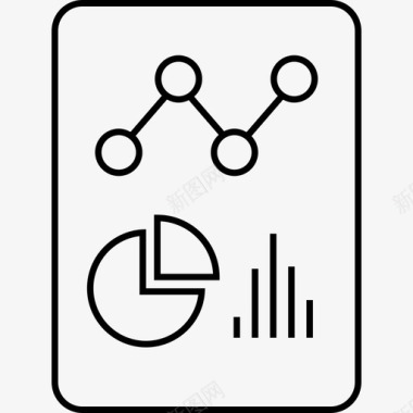 报表文档统计信息饼图图标