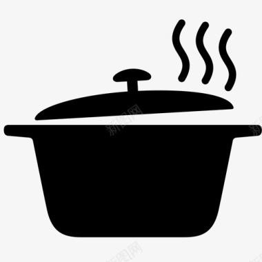 锅砂锅平底锅图标