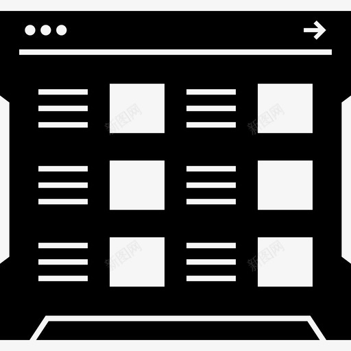 网页设计创意模型页svg_新图网 https://ixintu.com 网页设计 创意 模型 用户 体验 验线 框线 字形