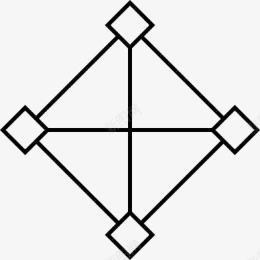 抽象十字架形状不图标