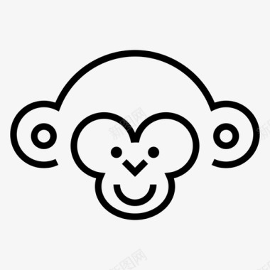 猴子脸黑猩猩丛林图标