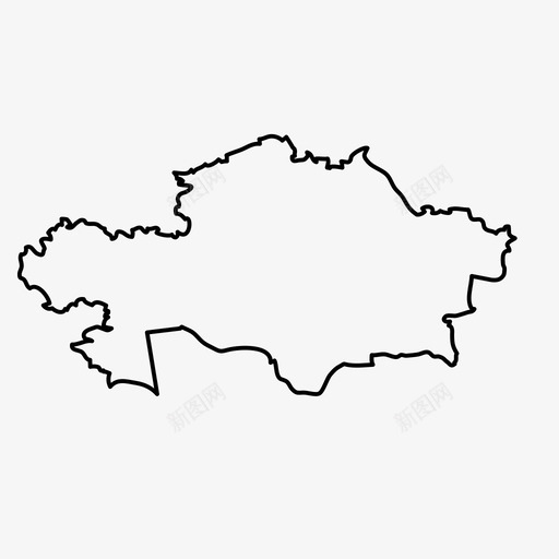 哈萨克斯坦国家地理svg_新图网 https://ixintu.com 哈萨克斯坦 国家 国家地理 地图