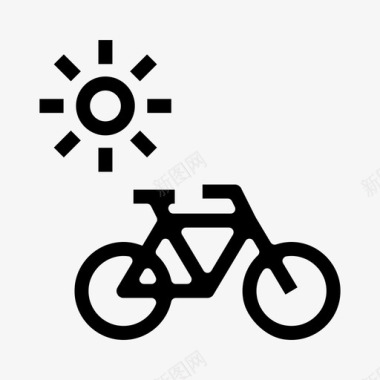 阳光自行车骑行户外阳光图标
