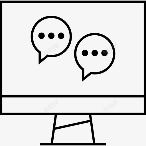 网上聊天两个人聊天泡泡svg_新图网 https://ixintu.com 网上聊天 两个 个人 聊天 泡泡 显示器 互联网 约会 会话 电脑 群聊