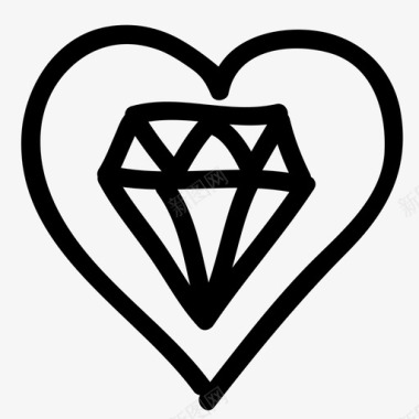 钻石心有氧健康图标