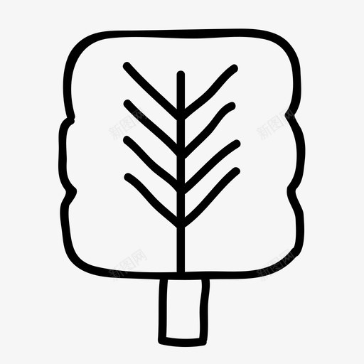 水壶树手工绘制树叶svg_新图网 https://ixintu.com 水壶 手工 绘制 树叶 自然 植物 森林