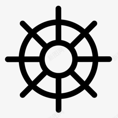 舵手划船操纵图标