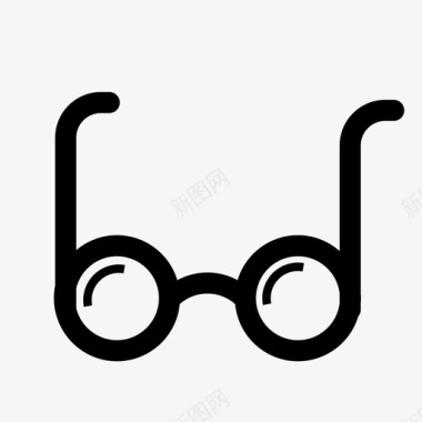 眼镜眼睛立体眼镜图标