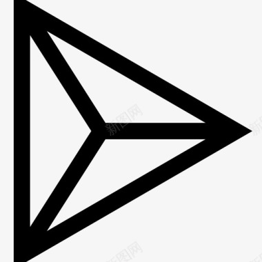 抽象三角形抽象2粗体图标