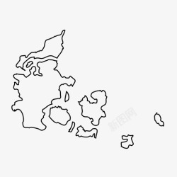 丹麦地图丹麦国家地理高清图片