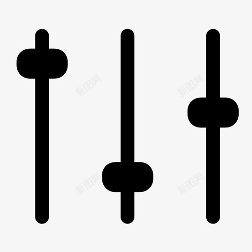 过滤调整均衡器svg_新图网 https://ixintu.com 调整 过滤 均衡器 水平 设置 滑块 排序 开关 基本 填充