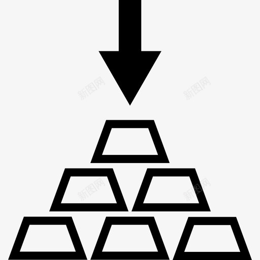 金条价值货币svg_新图网 https://ixintu.com 金条 货币 价值 金属 下跌 箭头 财富 商业 金融