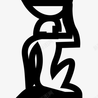 古语言符号卷轴老图标