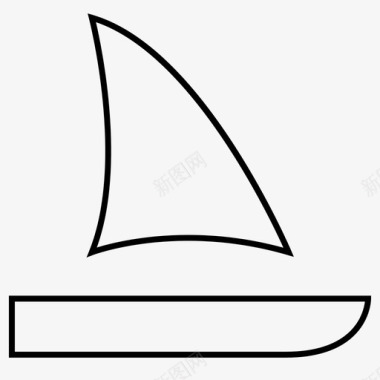 帆船旅游标志图标