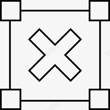 抽象十字架抽象3光图标