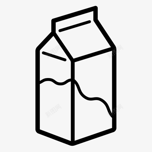 牛奶盒乳制品饮料svg_新图网 https://ixintu.com 牛奶 乳制品 饮料 果汁 烘焙