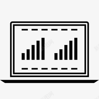 在线分析加上笔记本电脑图标