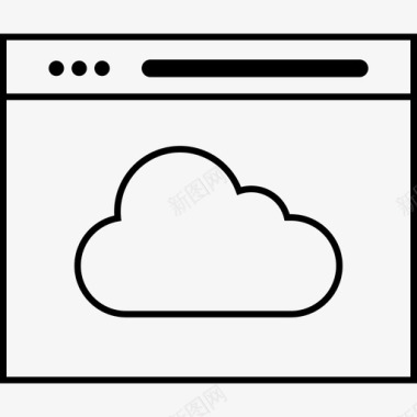 浏览器云商务互联网图标