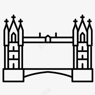 伦敦桥地标塔图标