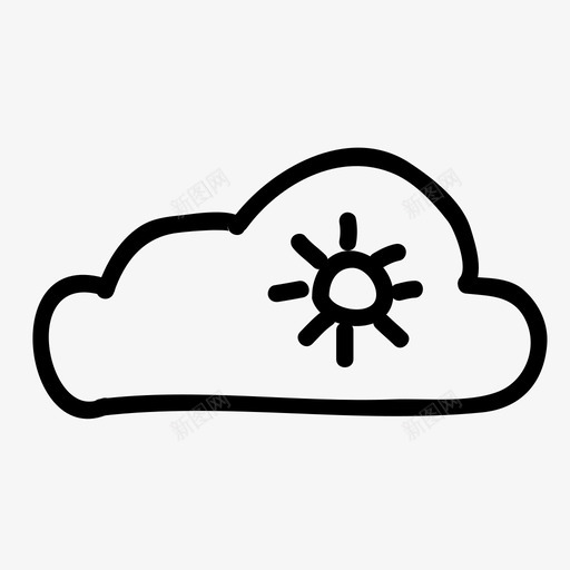 云中的太阳户外天空svg_新图网 https://ixintu.com 云中 中的 太阳 户外 天空 天气