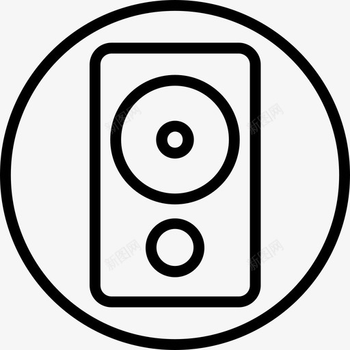 扬声器电子产品声音svg_新图网 https://ixintu.com 扬声器 电子产品 声音 低音炮 电线 通用 圆包
