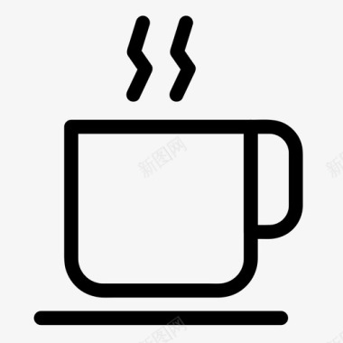 咖啡杯休息会议图标