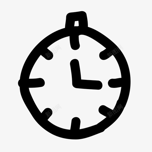 手绘秒表时钟手绘svg_新图网 https://ixintu.com 图标 常用 手绘 时钟 时钟简笔画 时间 秒表 素描