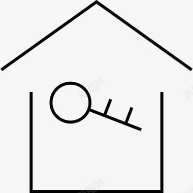 房屋钥匙房屋房产图标