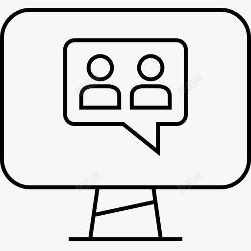 在线聊天短信pc显示器svg_新图网 https://ixintu.com 短信 在线聊天 显示器