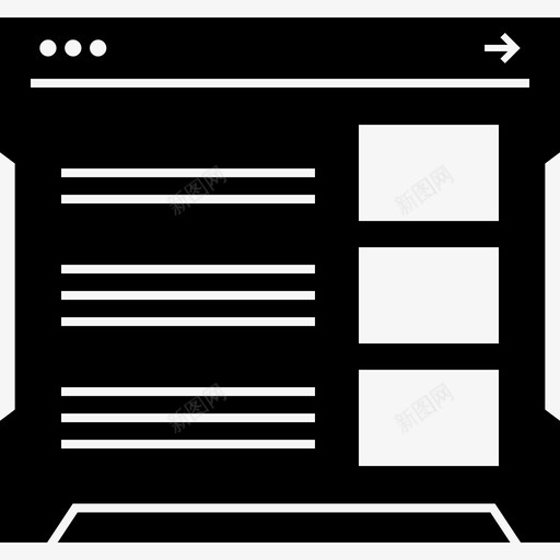 线框浏览器设计互联网svg_新图网 https://ixintu.com 线框 浏览器 设计 互联网 模型 在线 网站 字形
