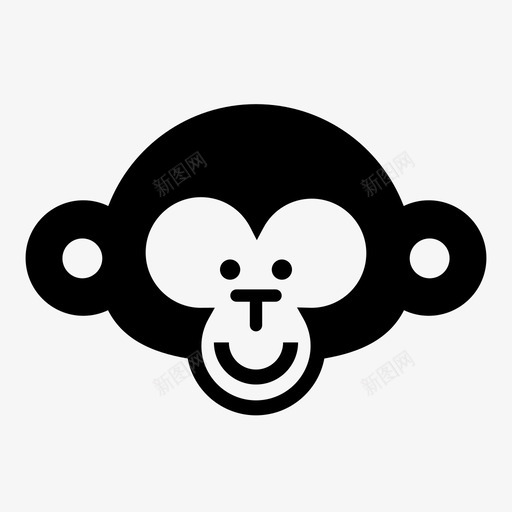 猴子脸黑猩猩丛林svg_新图网 https://ixintu.com 猴子 黑猩猩 丛林 灵长类 动物园 动物