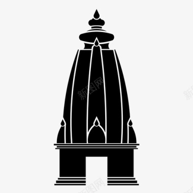 什哈拉寺庙塔楼图标