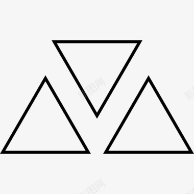 抽象三角形三出售图标