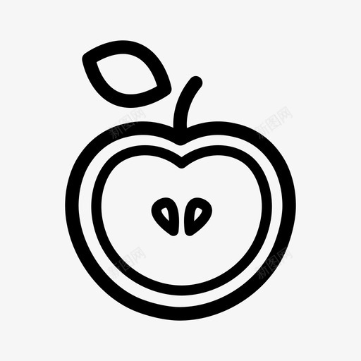 苹果一半爆发振荡svg_新图网 https://ixintu.com 苹果 一半 爆发 振荡 吃草 打浆 零食 分享 一个 切片 水果
