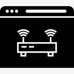 一个路由器wifi路由器网页浏览器信号高清图片