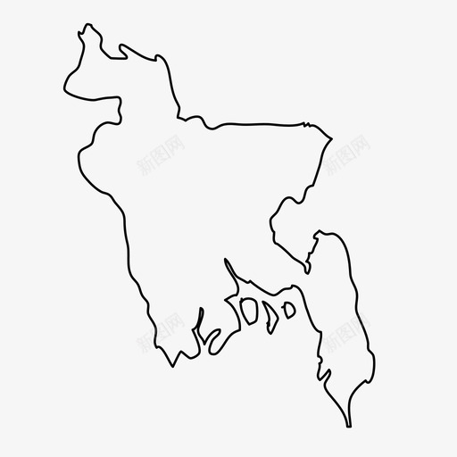 孟加拉国国家地理svg_新图网 https://ixintu.com 孟加拉国 国家 国家地理 地图