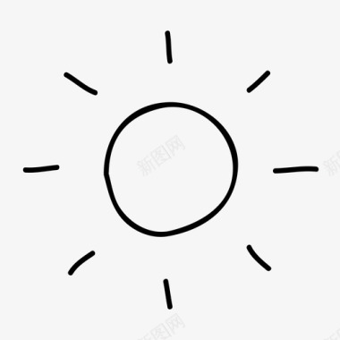 太阳亮度手绘图标