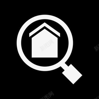 房屋搜索家庭在线图标