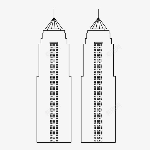 双塔建筑城市svg_新图网 https://ixintu.com 双塔 建筑 城市 印度 天际 孟买