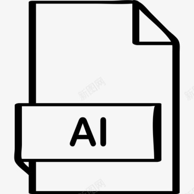 人工智能文件名1手绘图标