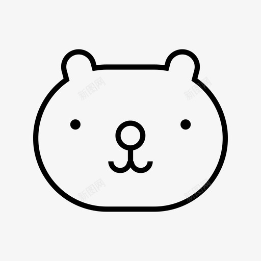 熊动物熊嘴svg_新图网 https://ixintu.com 熊动物 动物 熊嘴 角色 可爱 泰迪
