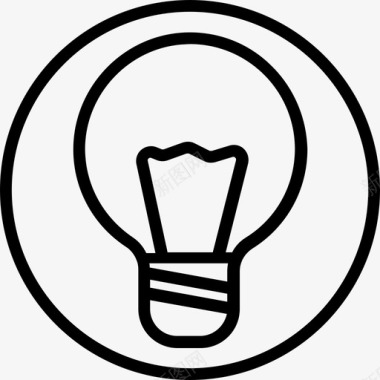 灯泡电子产品灯图标