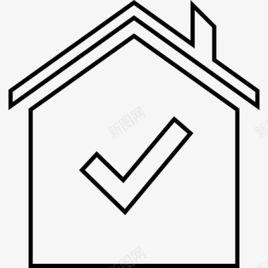 房地产检查标志家房子图标