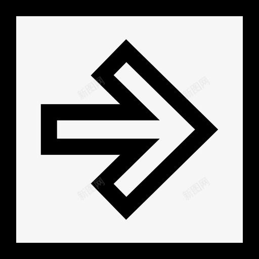 右箭头blacsvg_新图网 https://ixintu.com 箭头 方向 指针 指向 向右 粗体