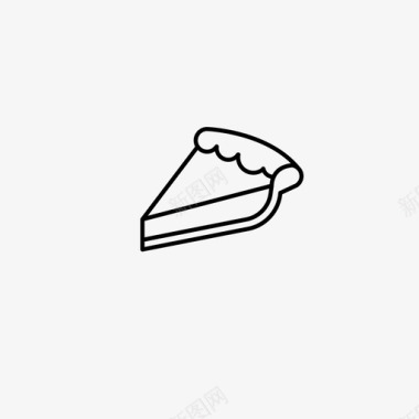 南瓜派片面包店食品图标