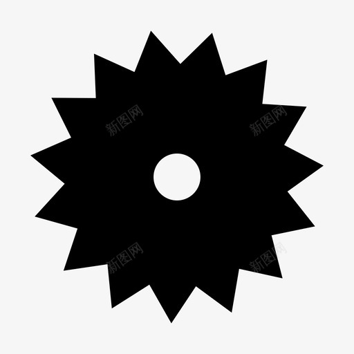 圆锯片刀武器svg_新图网 https://ixintu.com 圆锯 锯片 武器