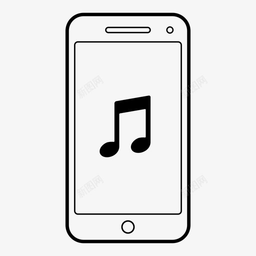 音乐笔记应用程序音频svg_新图网 https://ixintu.com 手机 音乐 笔记 应用程序 智能 音频 多媒体